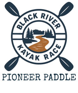 Pioneer Paddle: Black River Kayak Race logo