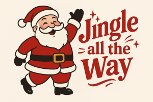 Jingle All the Way - Christmas Day 5K, 10K, Half Marathon, Kids Dash by Califlow Runs logo