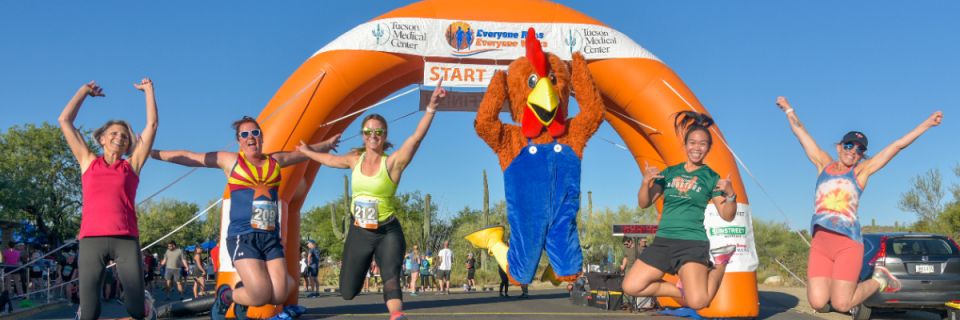 Run with the Roosters 4-Miler at Sabino Canyon.        June 20 at 5:05AM