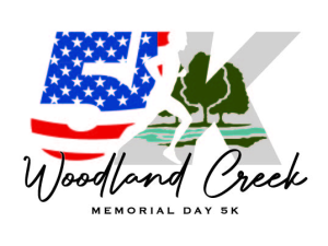Woodland Creek Memorial Day 5K logo