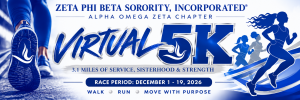 Alpha Omega Zeta Chapter Virtual 5K logo