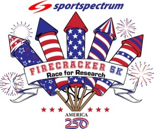 Sportspectrum Firecracker 5k Race for Research logo