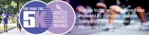The Park CDC 5K VIRTUAL Domestic Violence Awareness RUN/WALK logo