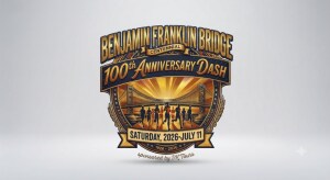 Ben Franklin Bridge Anniversary Dash logo