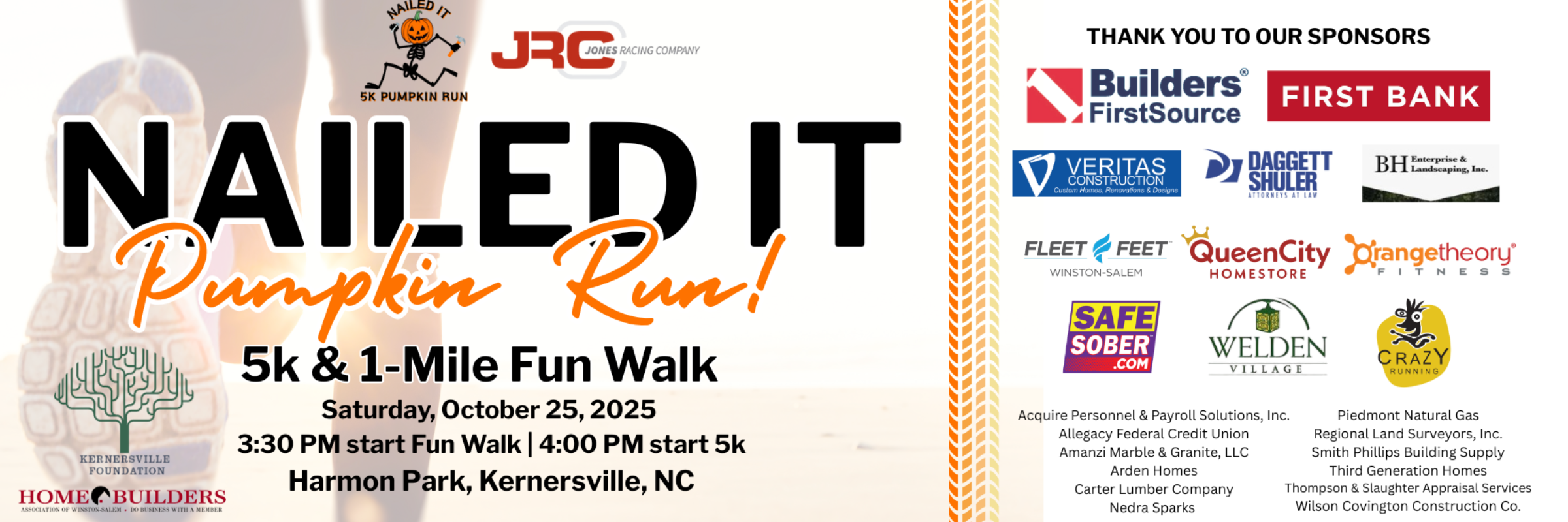 Nailed It! 5K Pumpkin Run/1 Mile Fun Walk