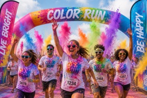 Esm Touchdown Booster Color/Fun Run logo