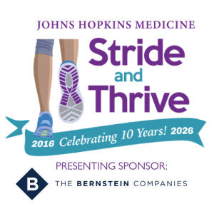 Johns Hopkins Below the Belt Stride and Thrive 5K logo
