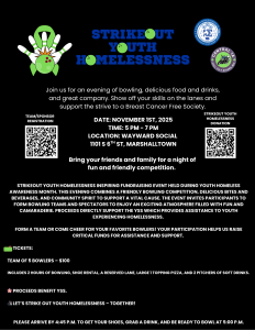 Strikeout Youth Homelessness logo