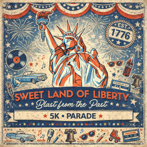 JSL's Blast From The Past Independence 5k logo