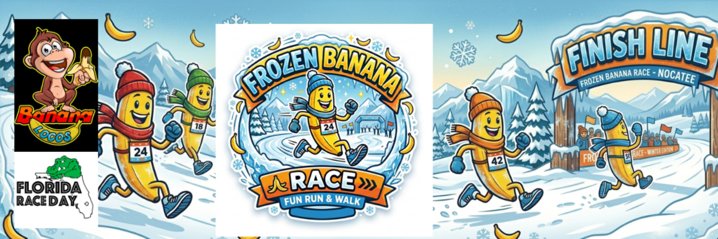 The Frozen Banana 5k / 10k and 1 mile fun run