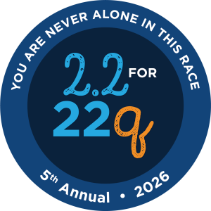 2.2 for 22q Walk/Run/Ride 2026 logo