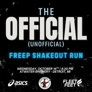 The Official (Unofficial) Detroit Free Press Shakeout Run! Hosted By Fleet Feet & Asics! logo
