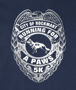 City of Rockmart - "Running for a Paws" 5K logo
