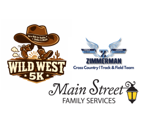 Zimmerman Wild West 5K!!!!!!                                                "Giddy Up" for Youth Athletes,                    Mental Health & Well Being logo