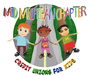 Credit Unions for Kids 5K Fun Run/Walk Powered by the Mid-Michigan Chapter of Credit Unions logo