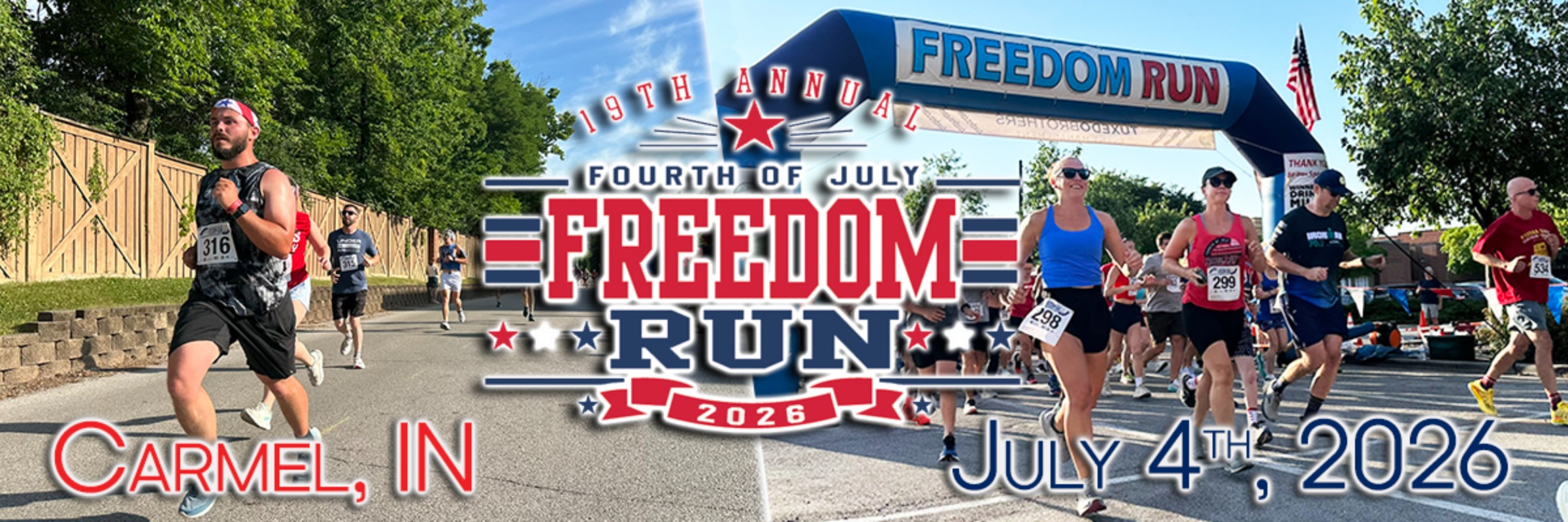 Carmel Freedom Run 4.5 + 1.5 miler