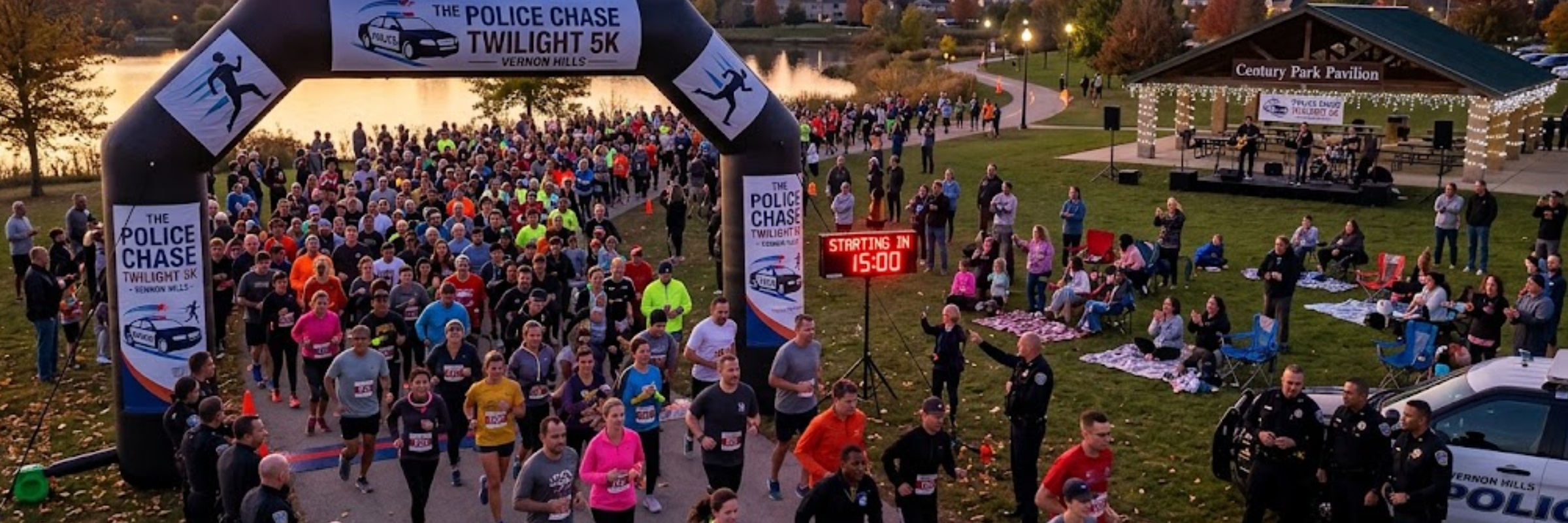 The Police Chase Twilight 5k @ Vernon Hills Days