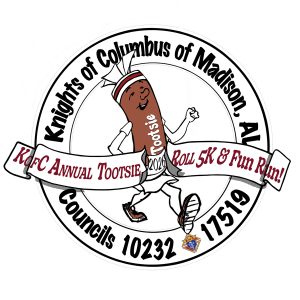 9th Annual KofC Tootsie Roll 5K & Fun Run logo