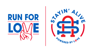 Stayin' Alive - Run for Love featuring Jamie's 5K logo