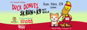 3rd Annual DUCK DONUT HOLIDAY 5K AND 2K PUP STRUT logo
