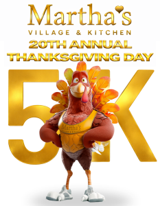 Martha's Village & Kitchen 20th Annual Thanksgiving Day 5K logo