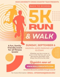 Kean University: Back To School 5K logo