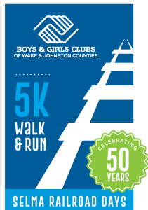 The 50th Annual Boys & Girls Club Selma Railroad Run 5K logo