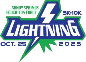 Sandy Springs Education Force's Lightning 10K & 5K logo