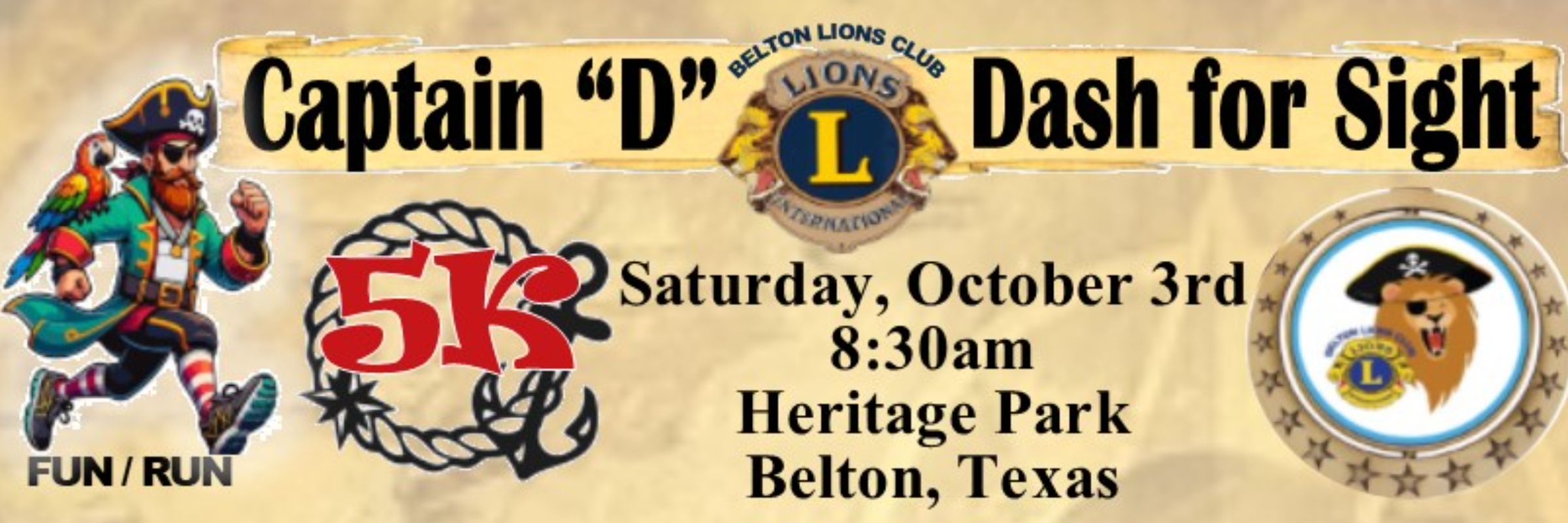 Lions on the Leon Captain "D" Dash for "Sight" 5K Fun Run/Walk