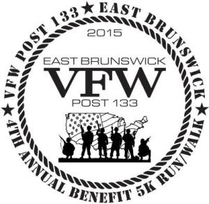 Annual Benefit 5K Run/Walk Supporting Veterans and their needs sponsored by the VFW Post 133 logo