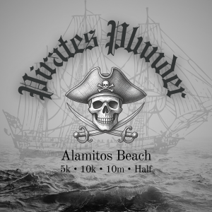 Pirates Plunder – 5K, 10K, 10-miler, and Half Marathon logo