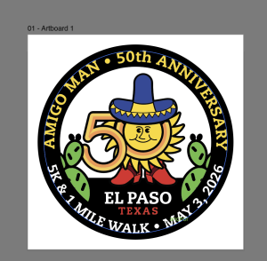 Amigo Man 5K Run & 1 Mile Walk logo