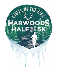 Chills In The Mill: Harwoods Half Marathon & 5K logo