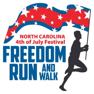 The North Carolina 4th of July Festival Freedom Run logo