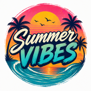 Summer Vibes Virtual Challenge 50 Miles, 100 Miles, 200 Miles, 300 Miles logo