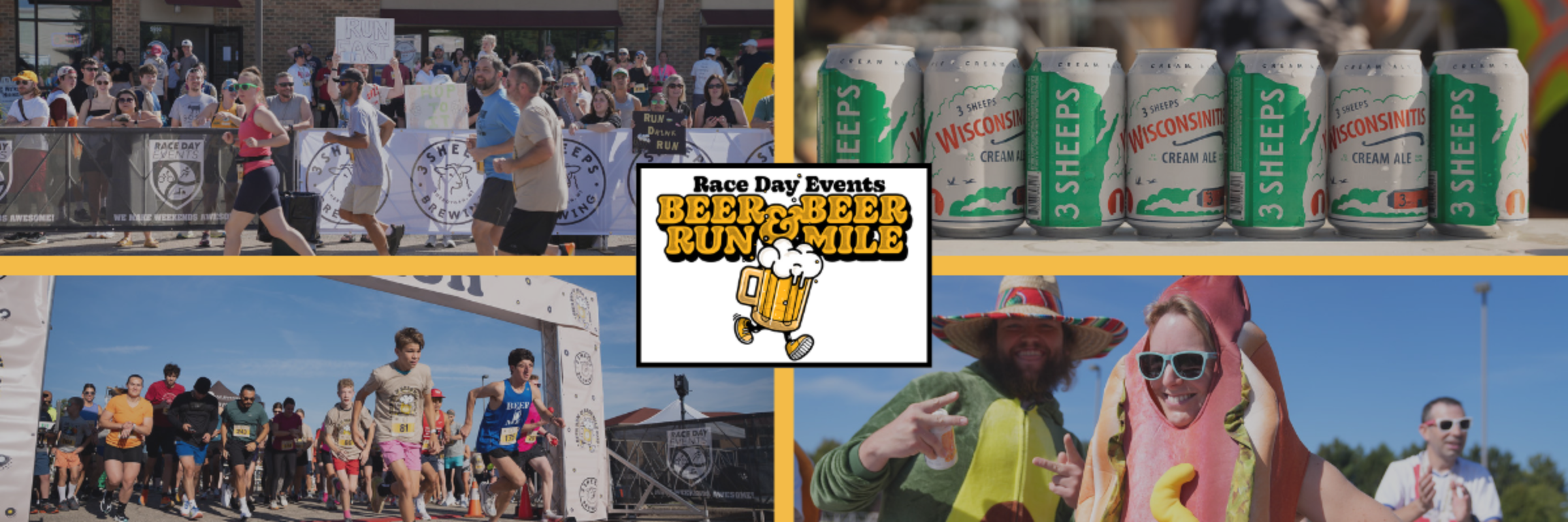 Race Day Event's Beer Run & Beer Mile Presented by 3 Sheep's Brewing