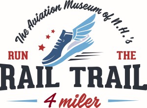 The Aviation Museum of New Hampshire's Run the Rail Trail 4-Miler logo