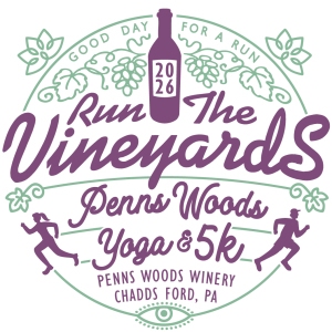 Run the Vineyards - Penns Woods Yoga & 5K logo