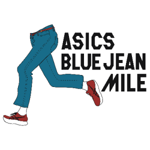 4th Annual ASICS Blue Jean Mile Newport logo