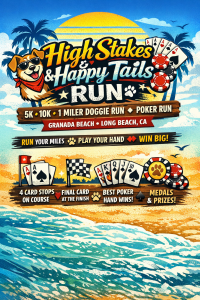 CaliFlow Poker Run: High Stakes & Happy Tails 5K. 10K. 1 Miler logo
