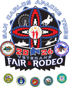 San Carlos Apache Tribe Veterans Fair and Rodeo 8K & 1 Mile logo