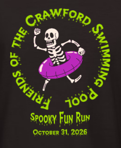 Friends of the Crawford Swimming Pool Spooky 5k Fun Run logo