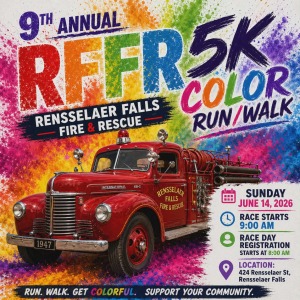 9th Annual Rensselaer Falls Fire & Rescue 5K Color Run/Walk logo
