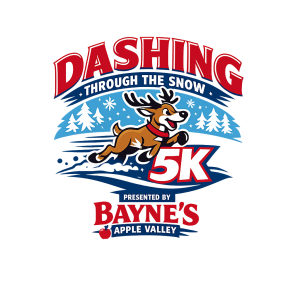 Bayne's Apple Valley Dashing Through The Snow 5K Trail Run logo
