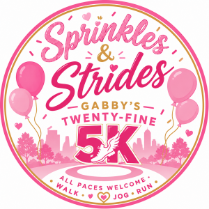 Sprinkles & Strides: Gabby's Twenty- Fine 5K logo
