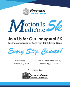 Cornerstone Orthopedic Institute Inaugural Motion is Medicine 5k Run/Walk logo