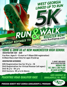 West Georgia Linked Up to Run 5K logo
