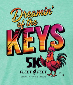 Fleet Feet Port St Lucie 6th Annual Dreamin' of the Keys 5K logo