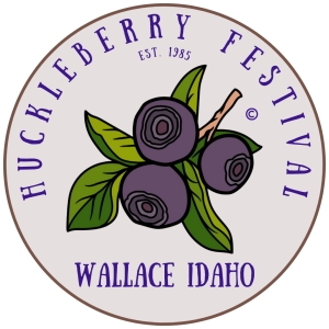 Wallace Huckleberry Festival and 5k Fun Run logo