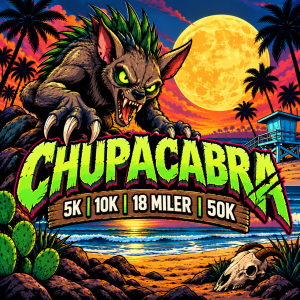 Chupacabra 5K. 10K. 18 Miler & 50K logo